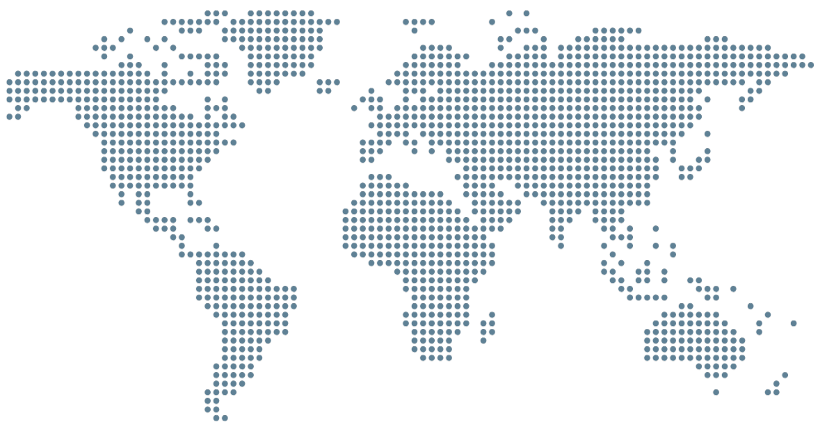Mapa mundi com marcações